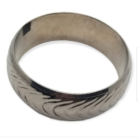 VINTAGE SILVERPLATED BRASS BANGLE BRACELET - Picture 3 of 3